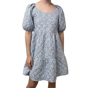 Madewell Mini Dress Quilted Puff Sleeve Cottagecore Floral Size Extra Small